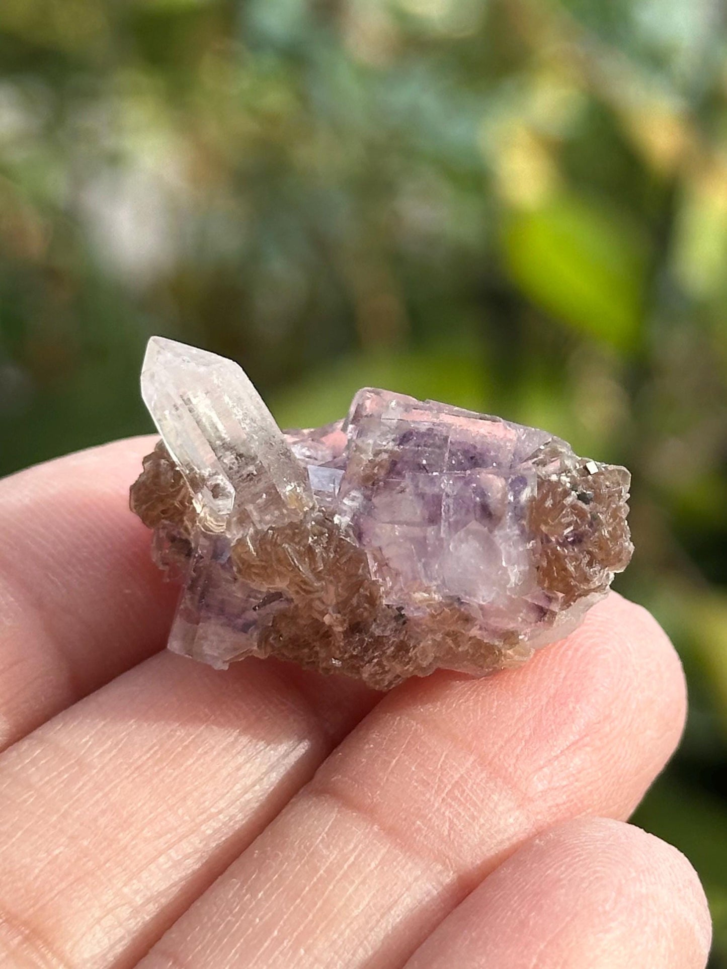 YGX Fluorite with Quartz from Yaogangxian, Hunan, China - UV Reactive