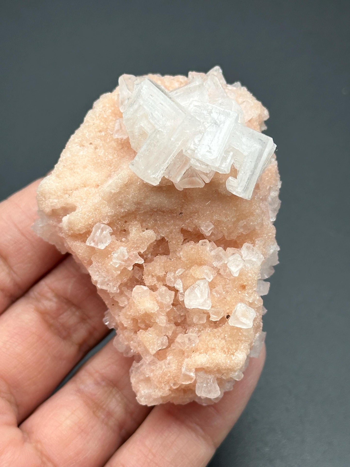 Light Pink Halite on Trona