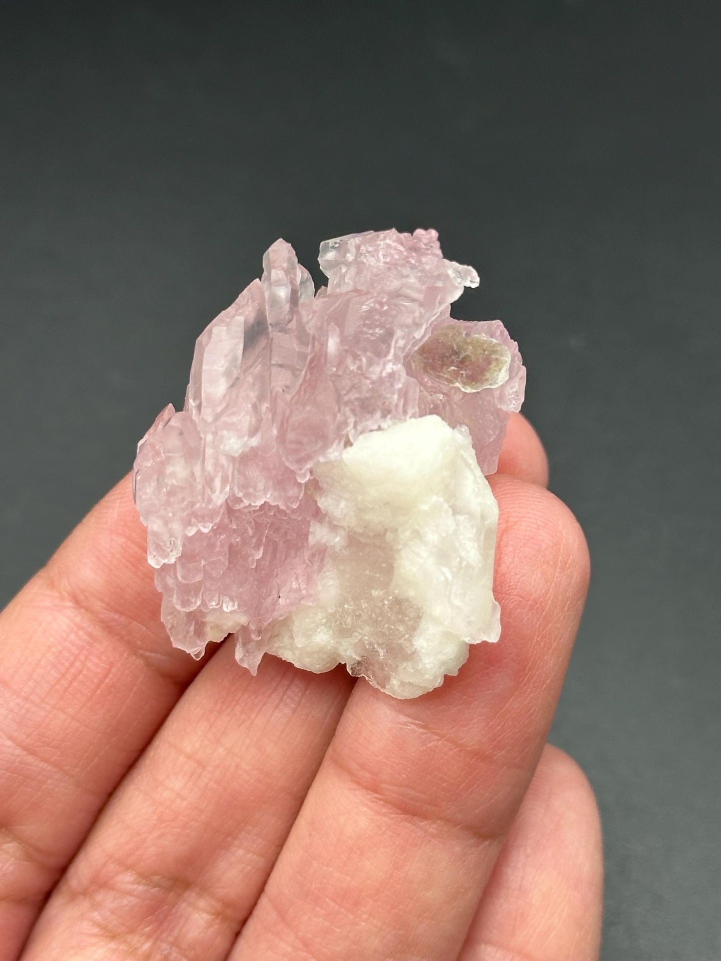 Crystallized Rose Quartz from Brazil