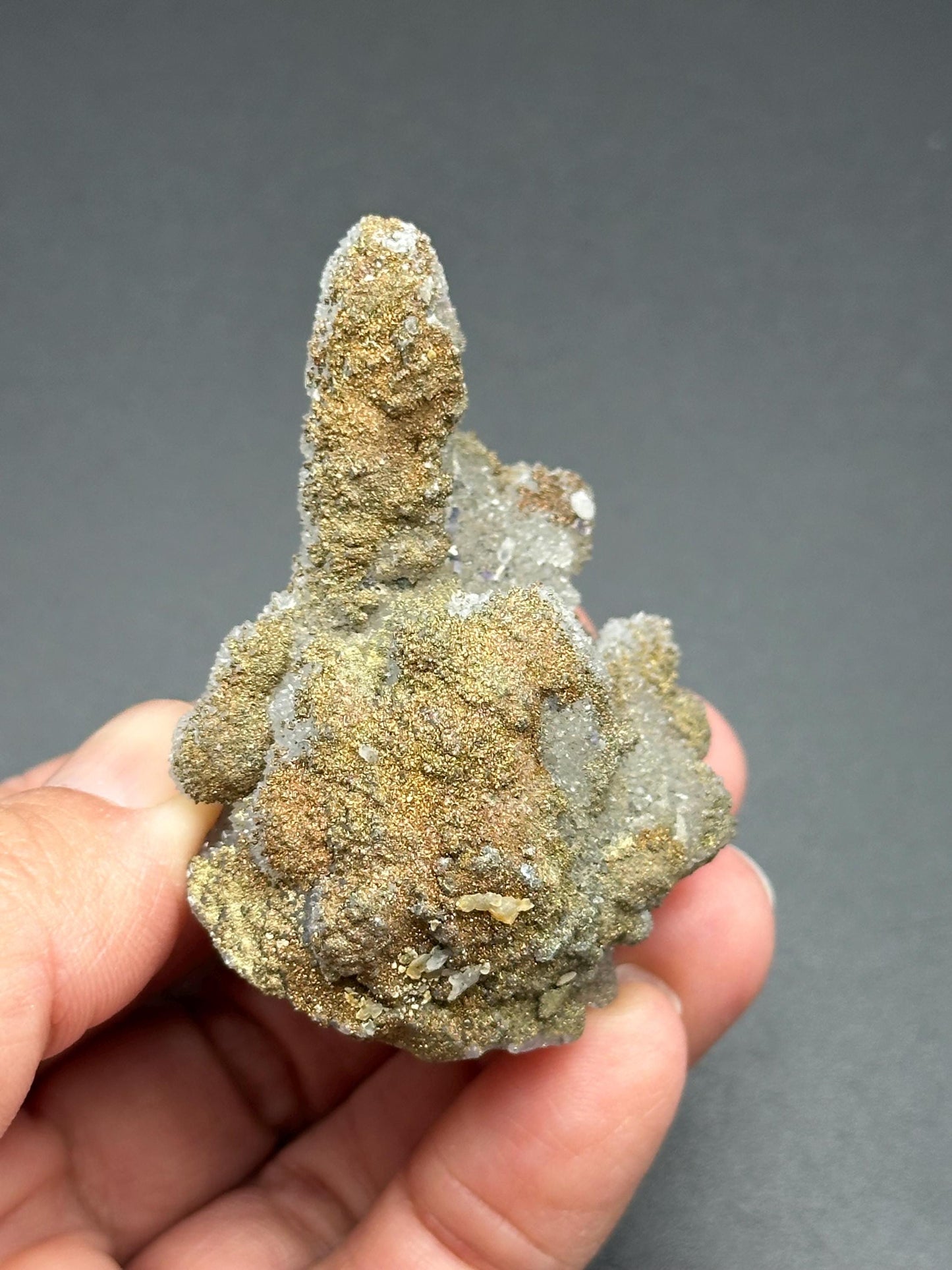 Pyrolusite Marcasite in Quartz from Zhejiang, China