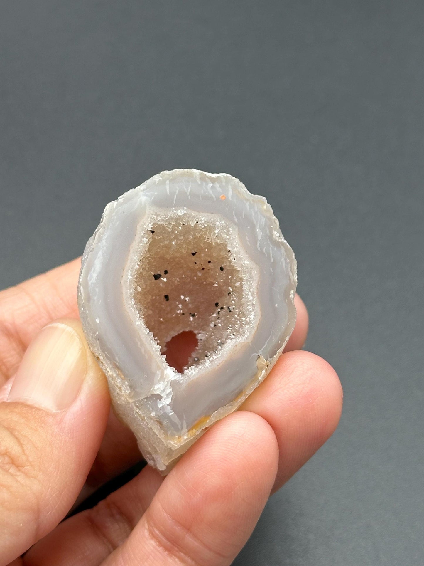 Druzy Agate Geode with Portal from Brazil