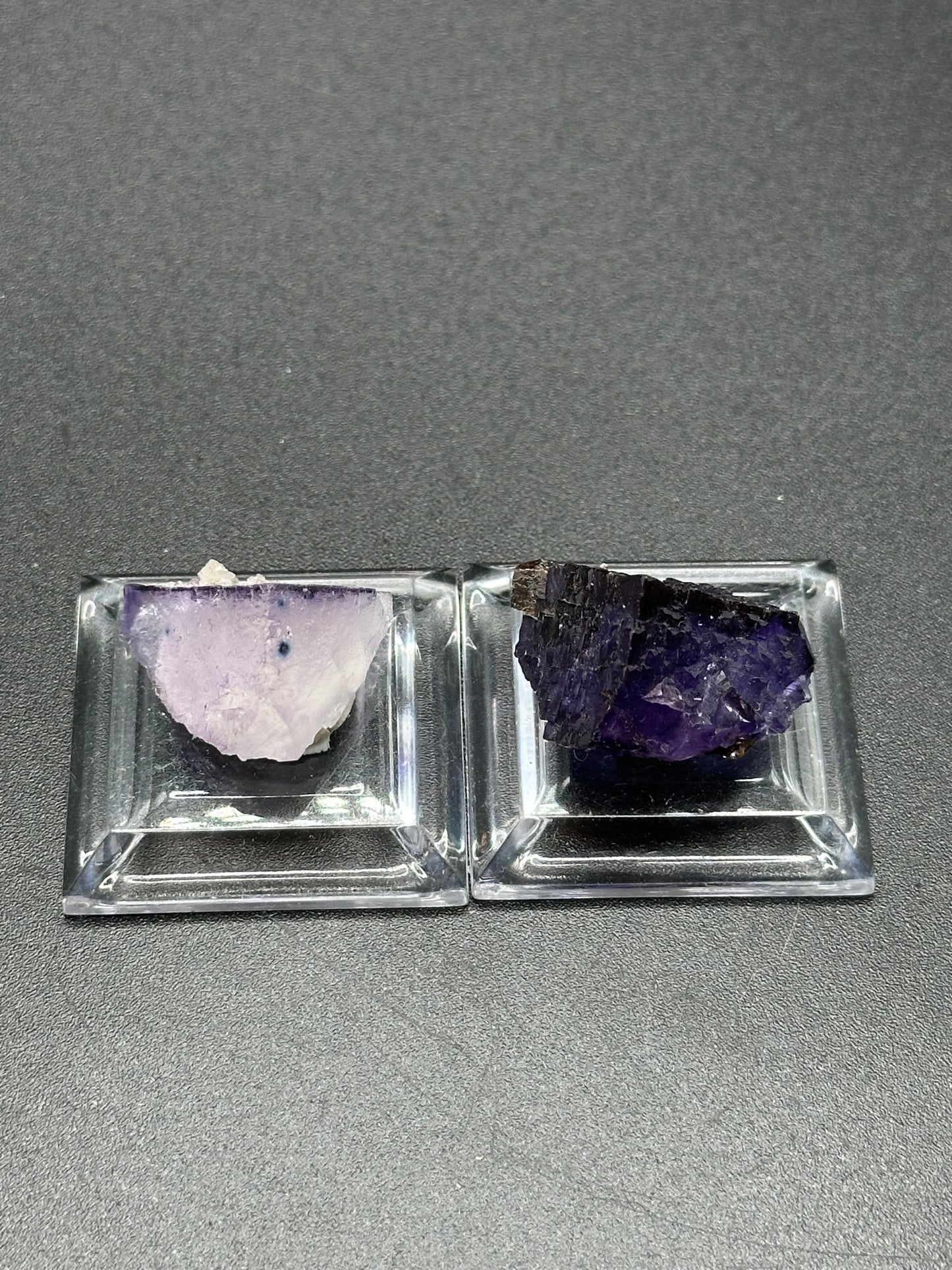 2 Fluorites from the Elmwood Mine on Stands