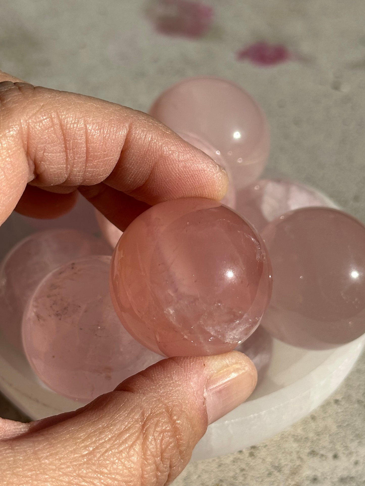 One (1) Rose Quartz Sphere