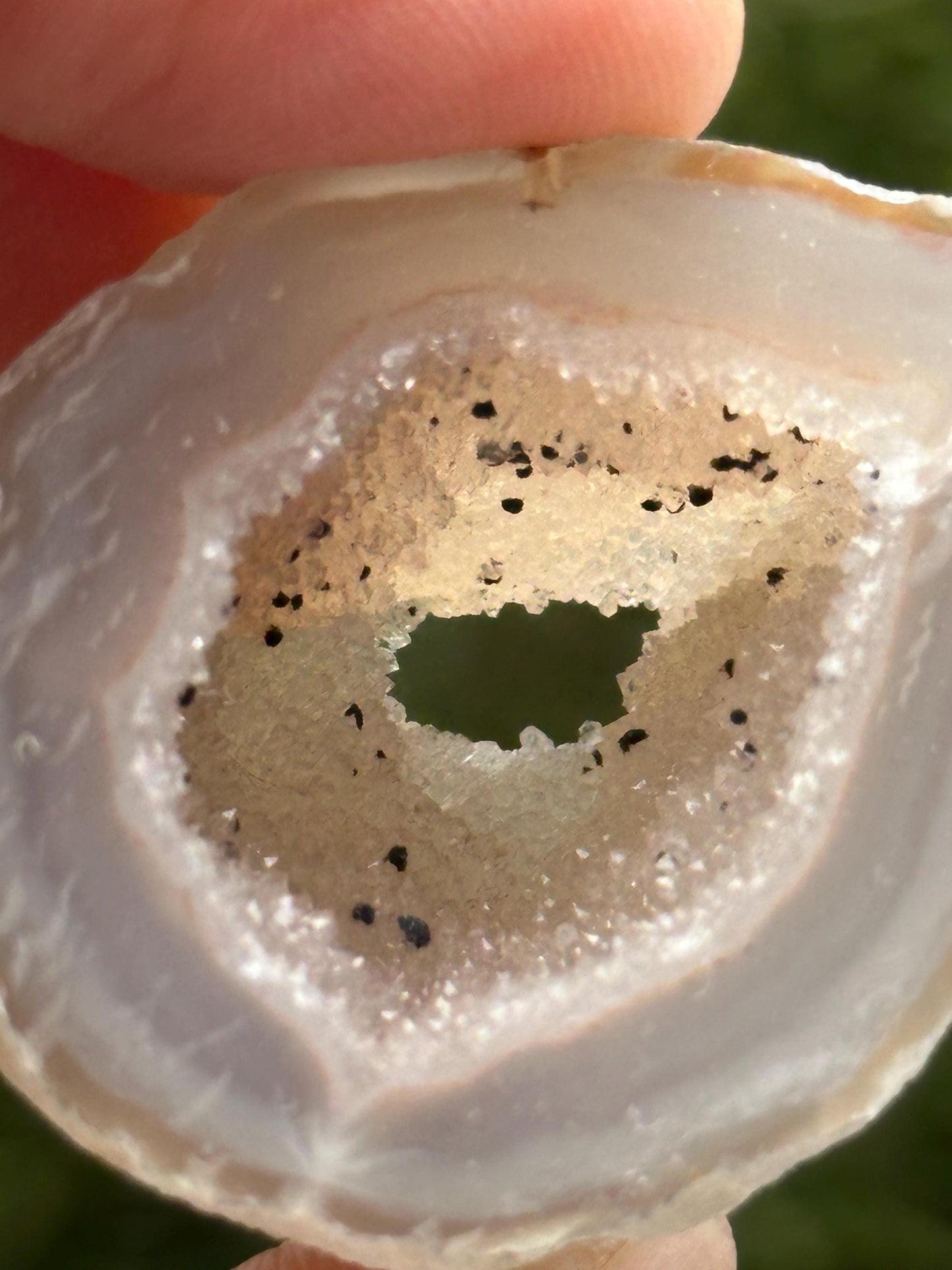 Druzy Agate Geode with Portal from Brazil