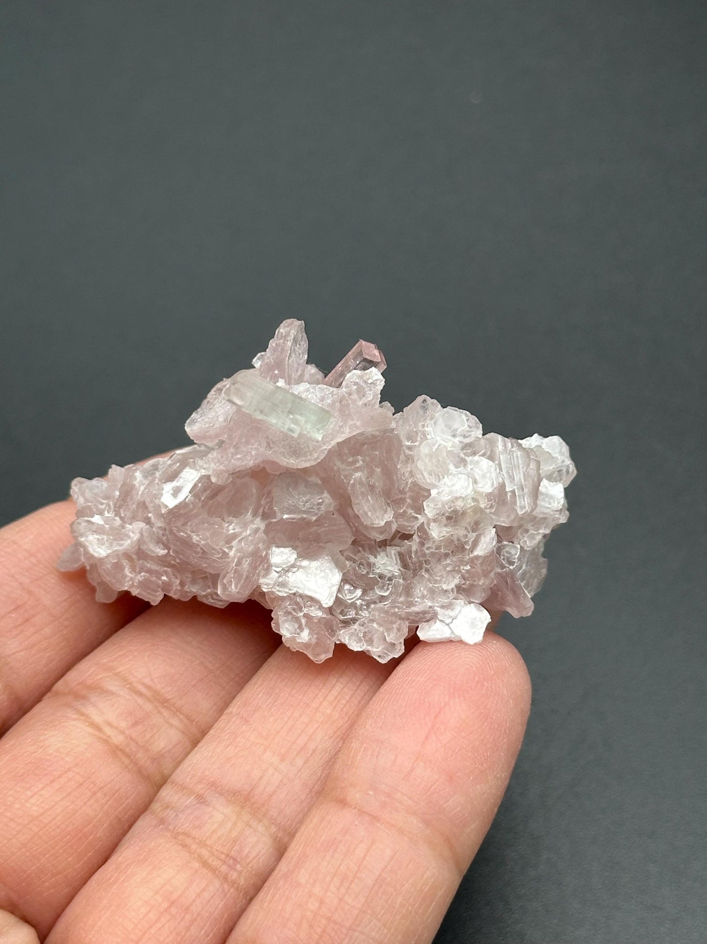 Pink Tourmaline with Lepidolite Flower