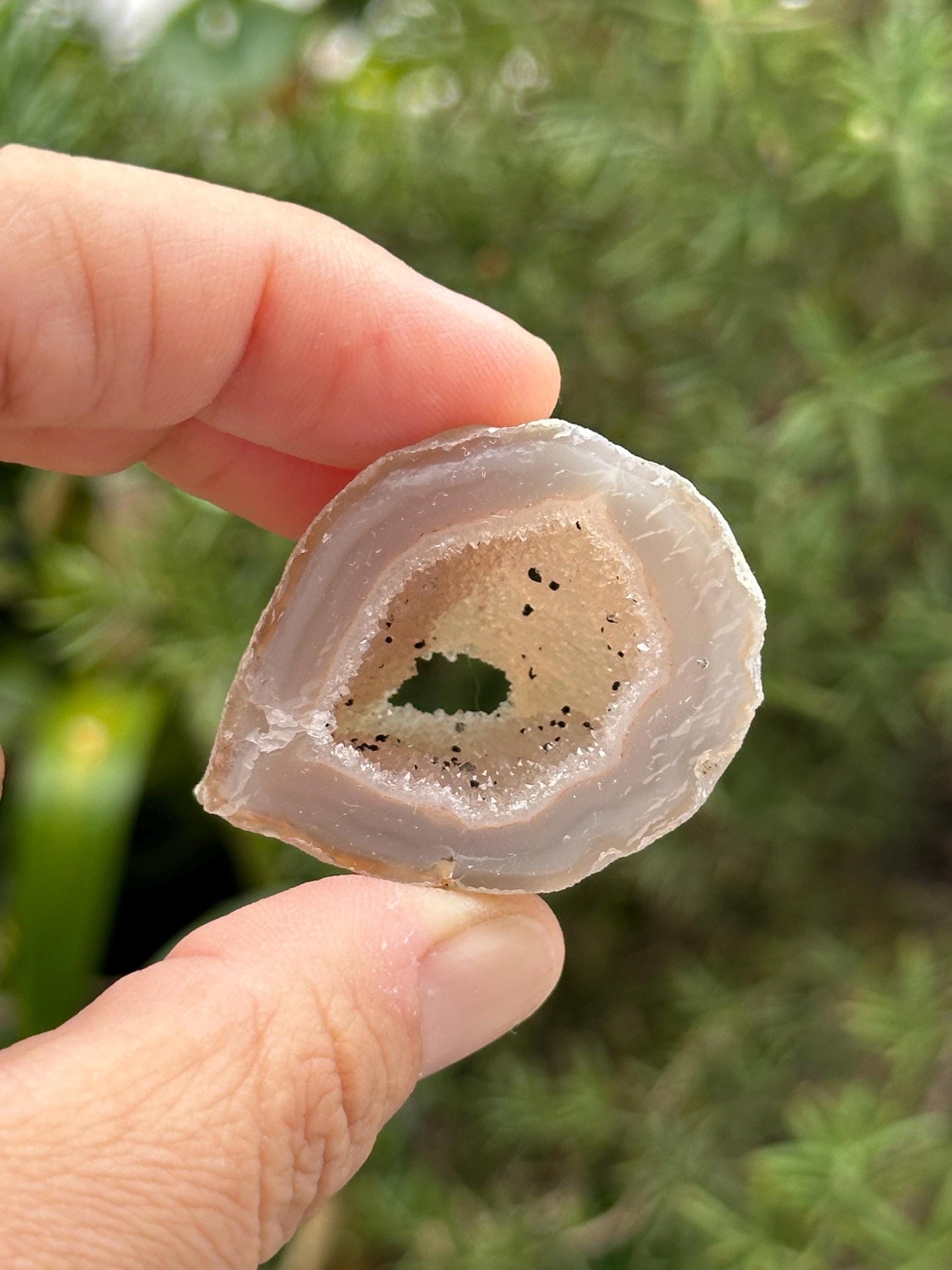 Druzy Agate Geode with Portal from Brazil
