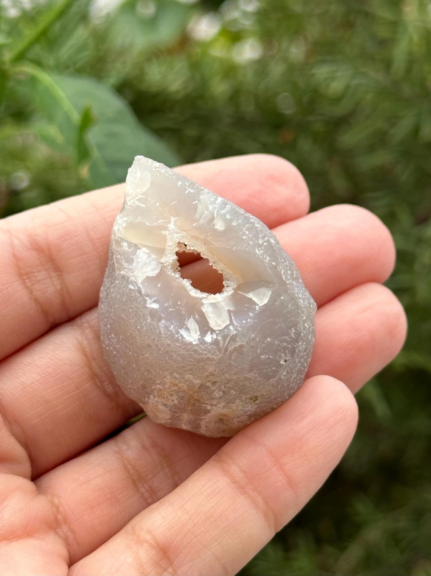 Druzy Agate Geode with Portal from Brazil
