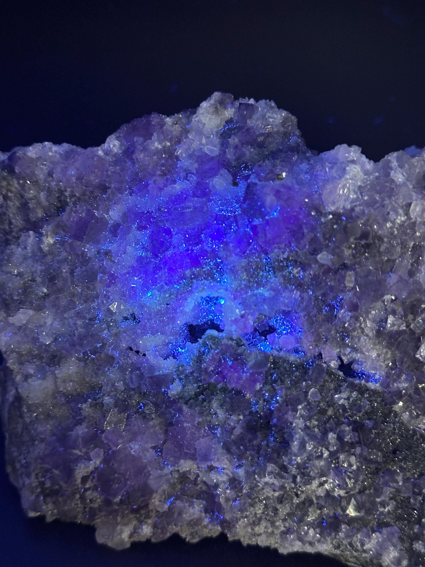 Fluorite with Quartz on Matrix from Spain