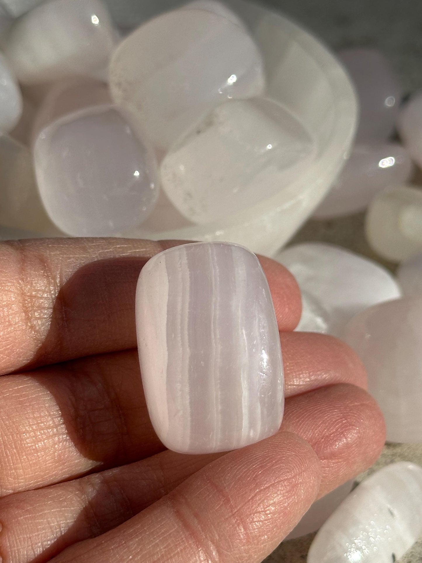 One (1) Mangano Calcite Tumble