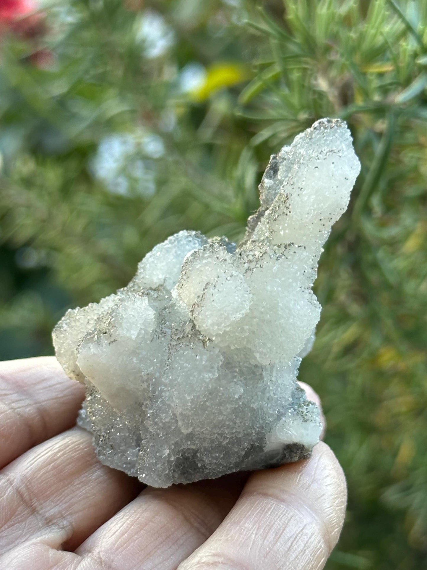 Pyrolusite Marcasite in Quartz from Zhejiang, China