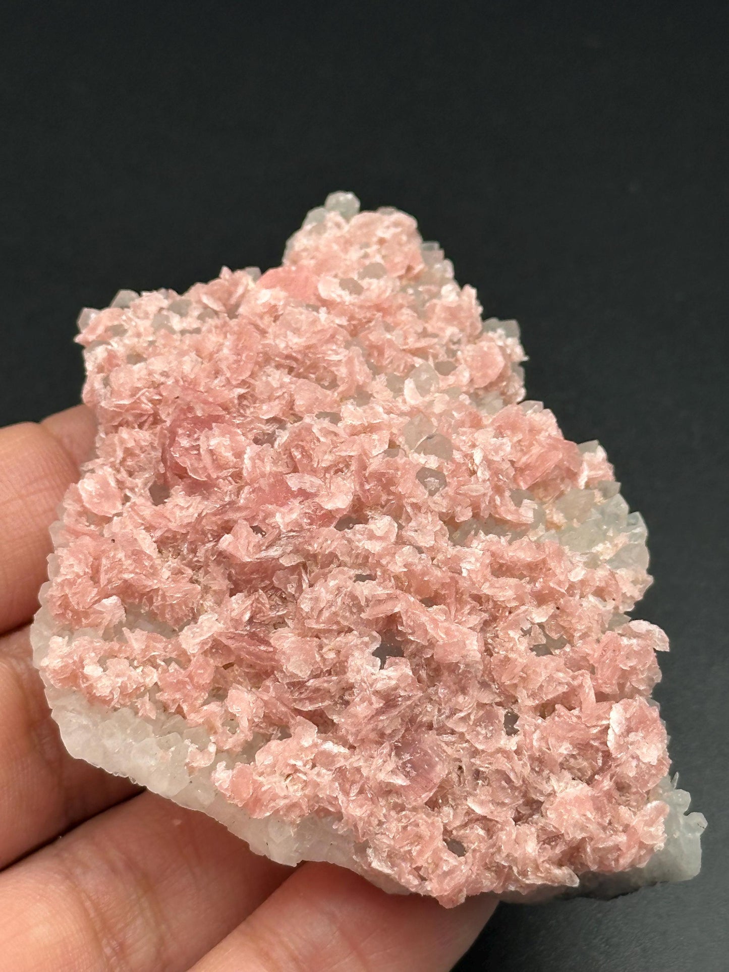 Rhodochrosite with Quartz from the Wutong Mine