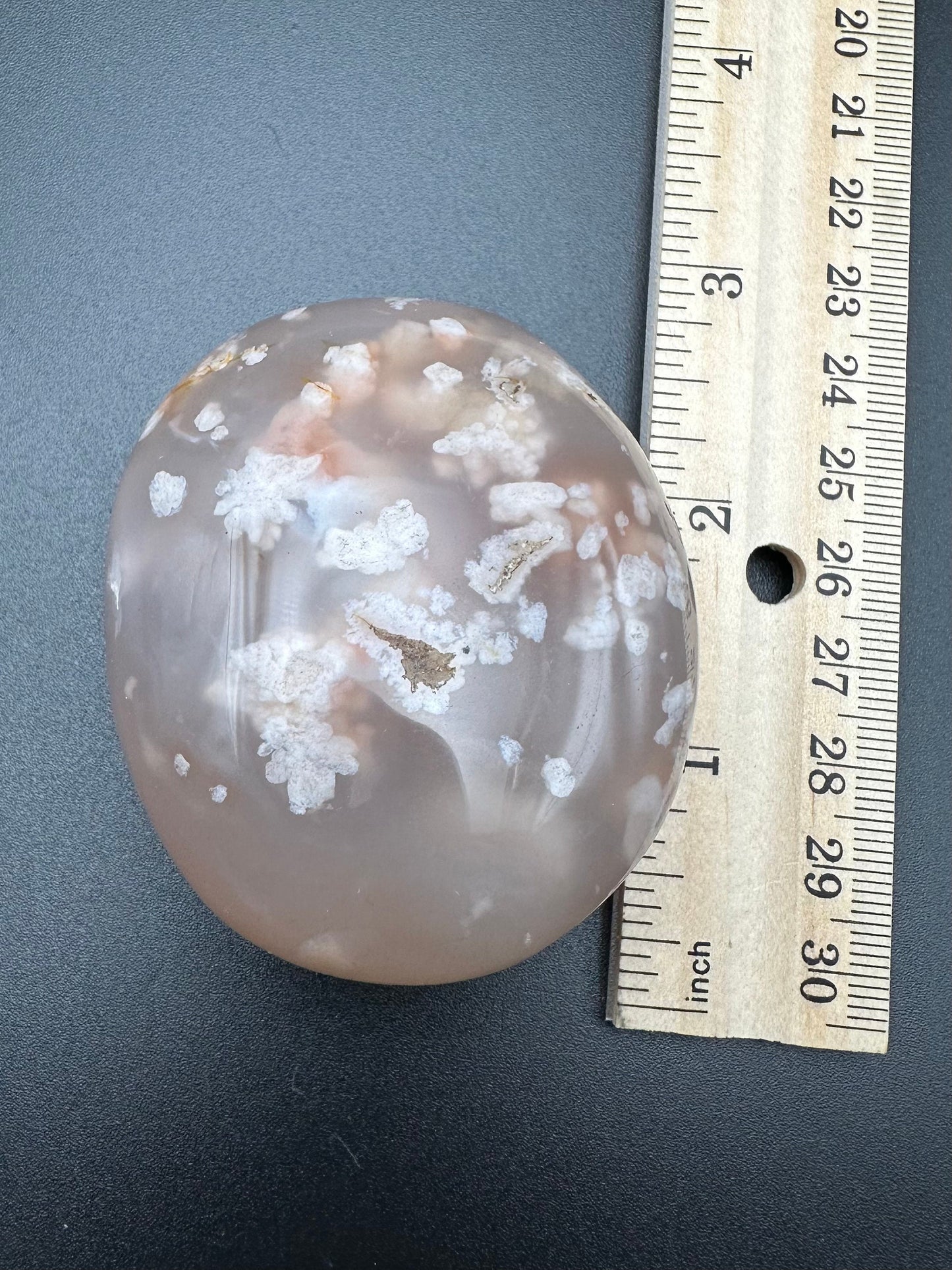 Flower Agate Palm Stone