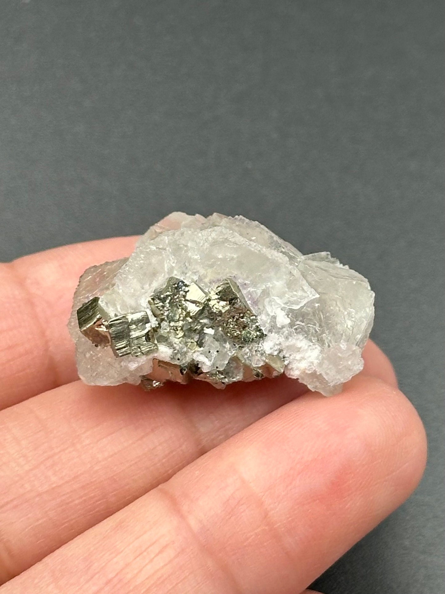 Fluorite and Pyrite Specimen from the Huanzala Mine, Peru - UV Reactive