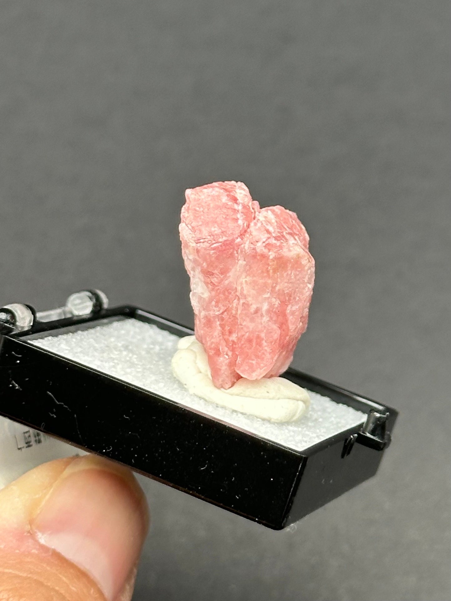 Rhodochrosite Specimen in a small perky box from Wutong Mine