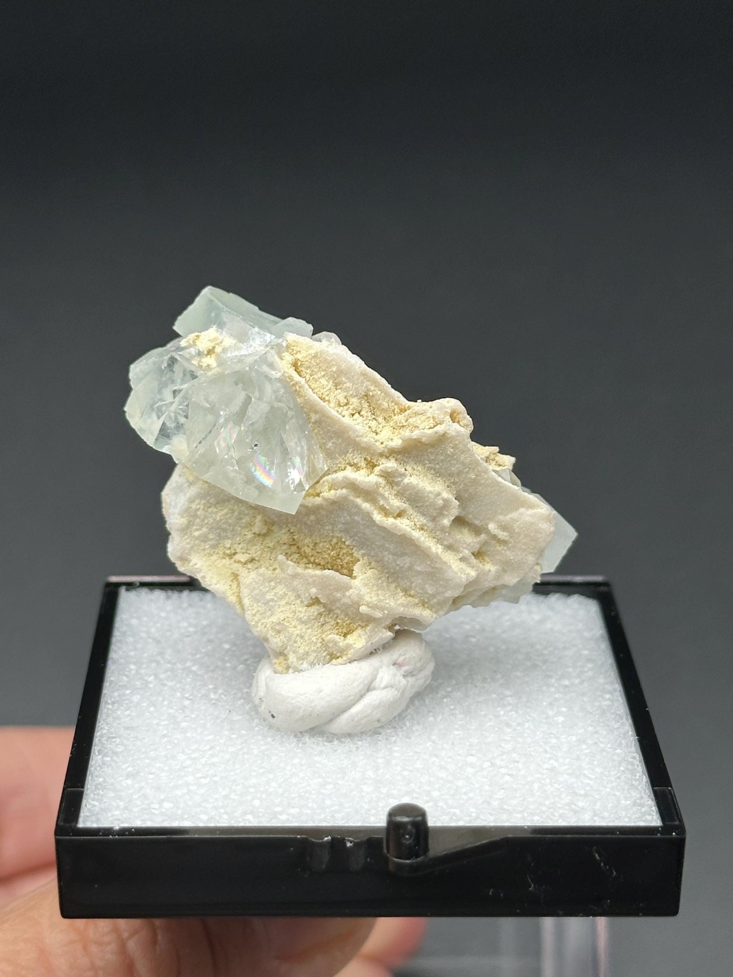 Fluorite with Calcite from the Huanggangliang Mine in Inner Mongolia, China