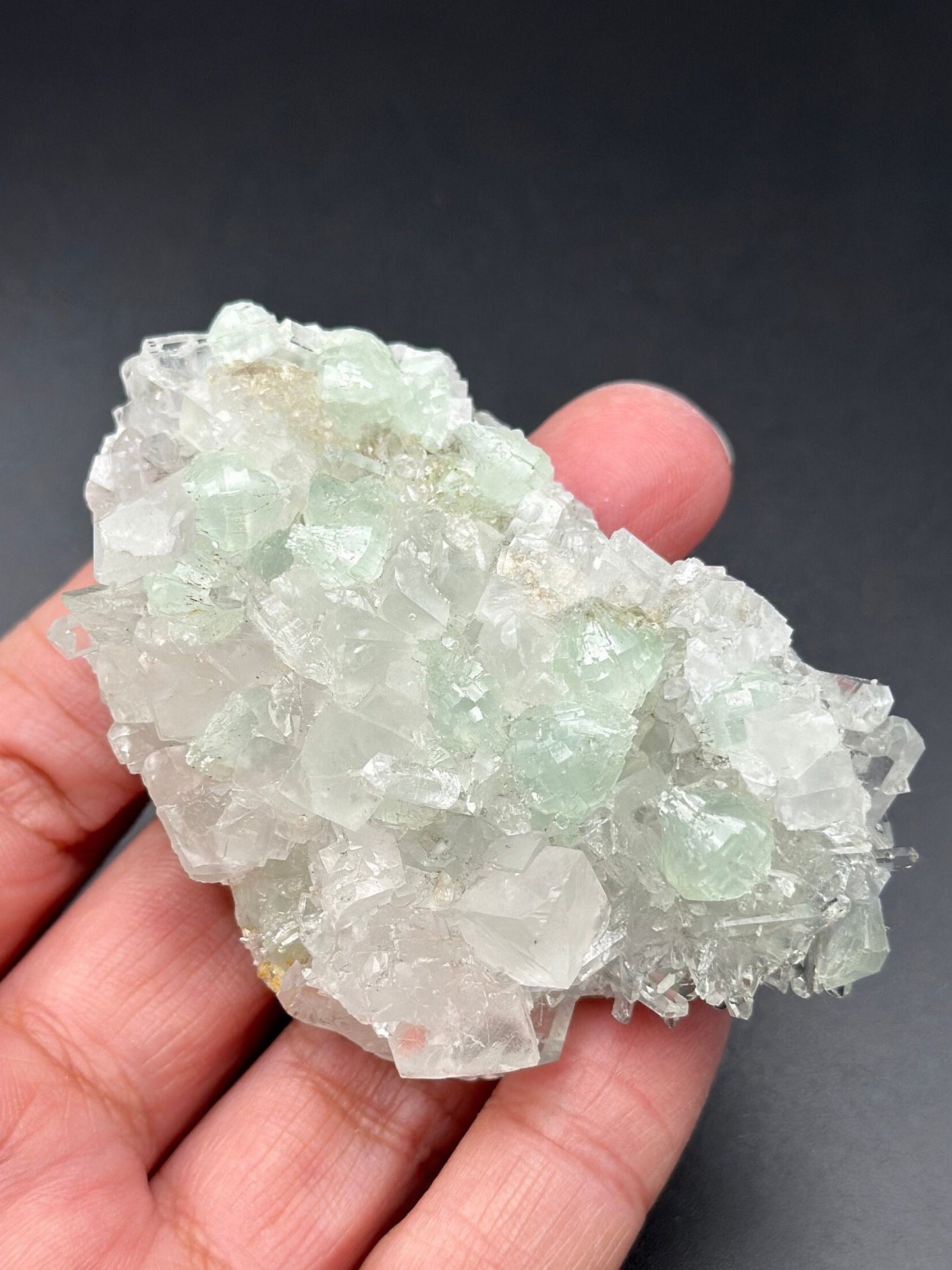 Prehnite, Calcite, and Quartz from the Goboboseb Mountains in the Erongo Region of Namibia