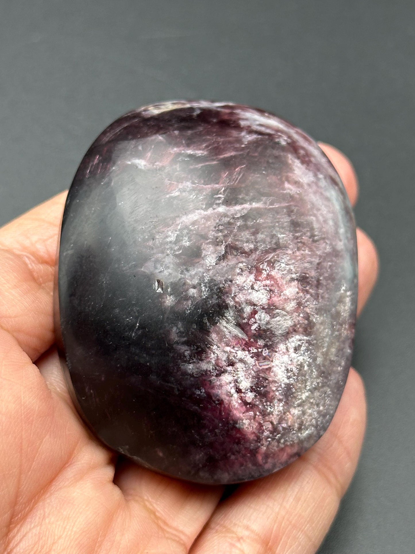Lepidolite Palm Stone