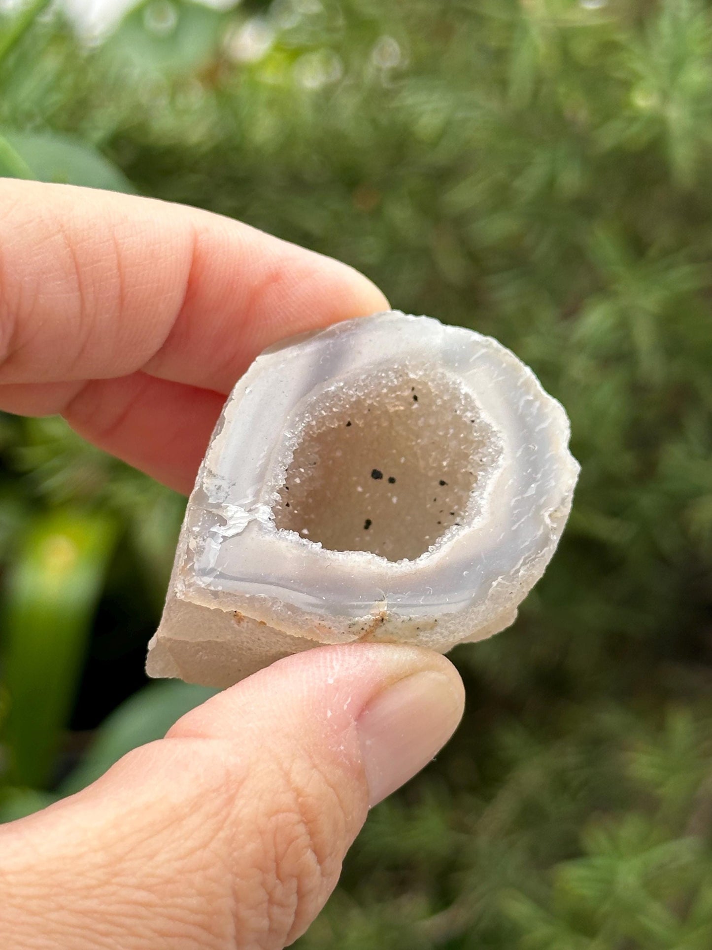 Druzy Agate Geode with Portal from Brazil
