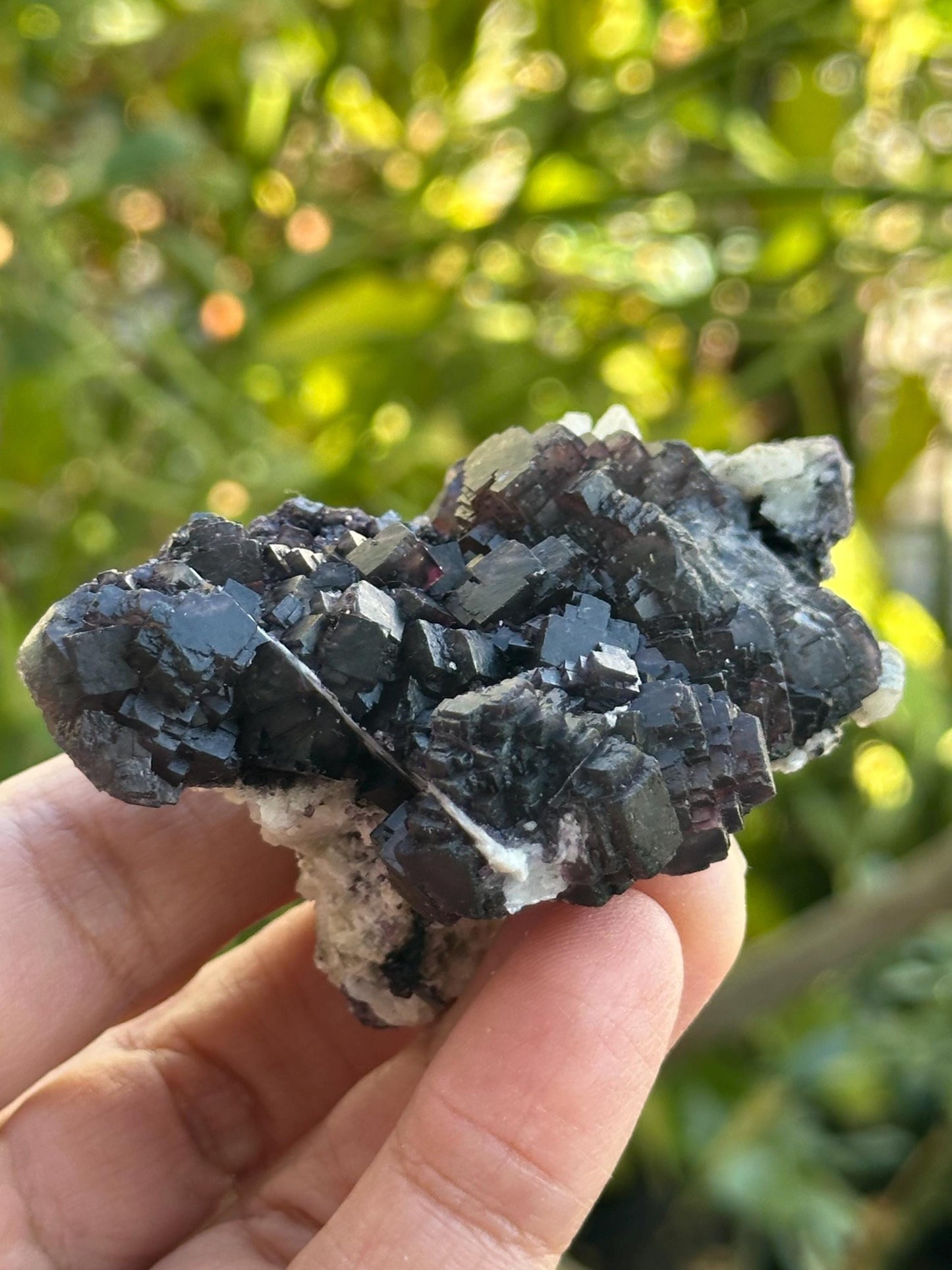 Fluorite with Calcite Specimen from the Huanggangliang Mine in Inner Mongolia, China - UV Reactive