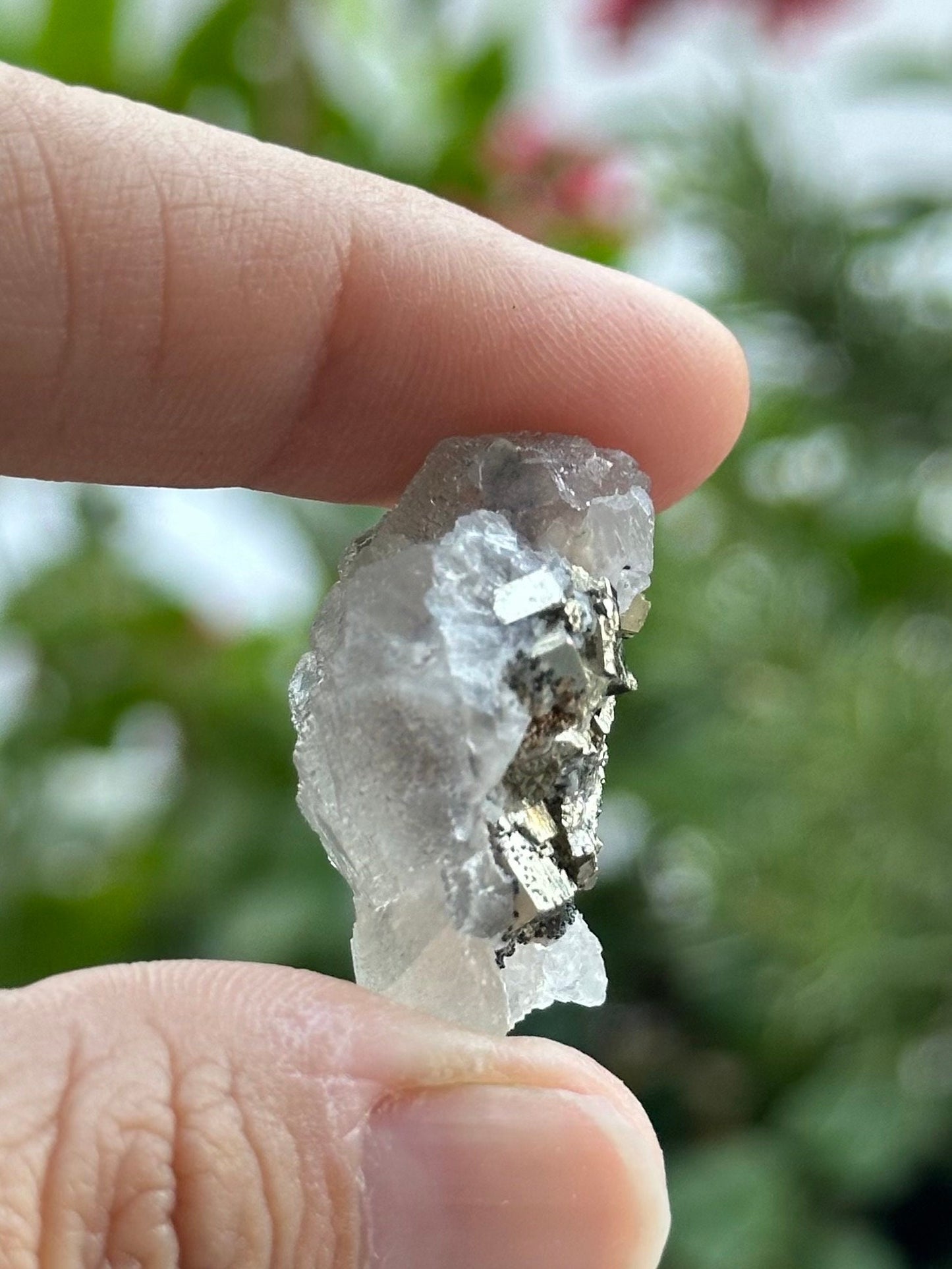 Fluorite and Pyrite Specimen from the Huanzala Mine, Peru - UV Reactive