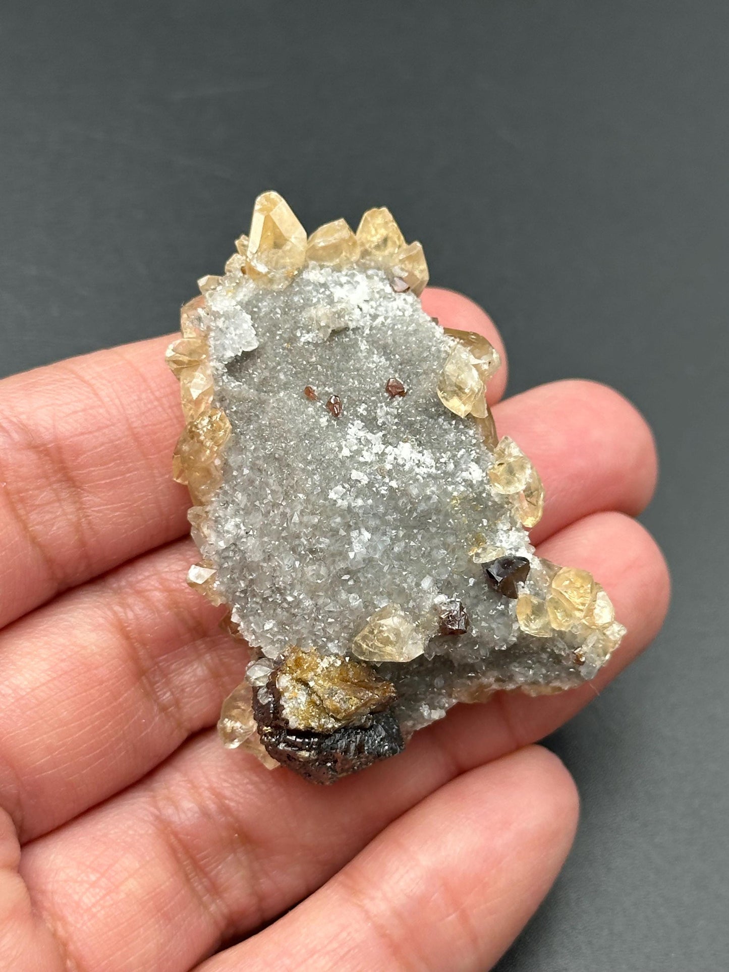 Elmwood Calcite with Sphalerite and Dolomite