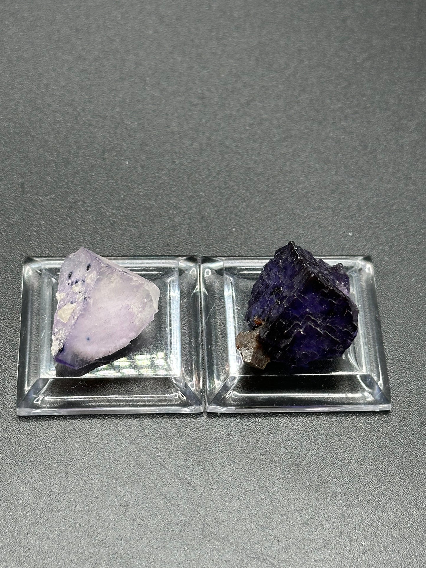 2 Fluorites from the Elmwood Mine on Stands