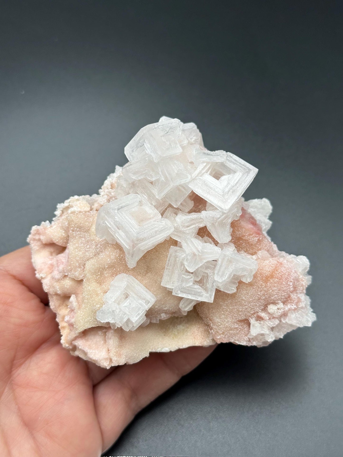 Light Pink Halite on Trona from Searles Lake, California