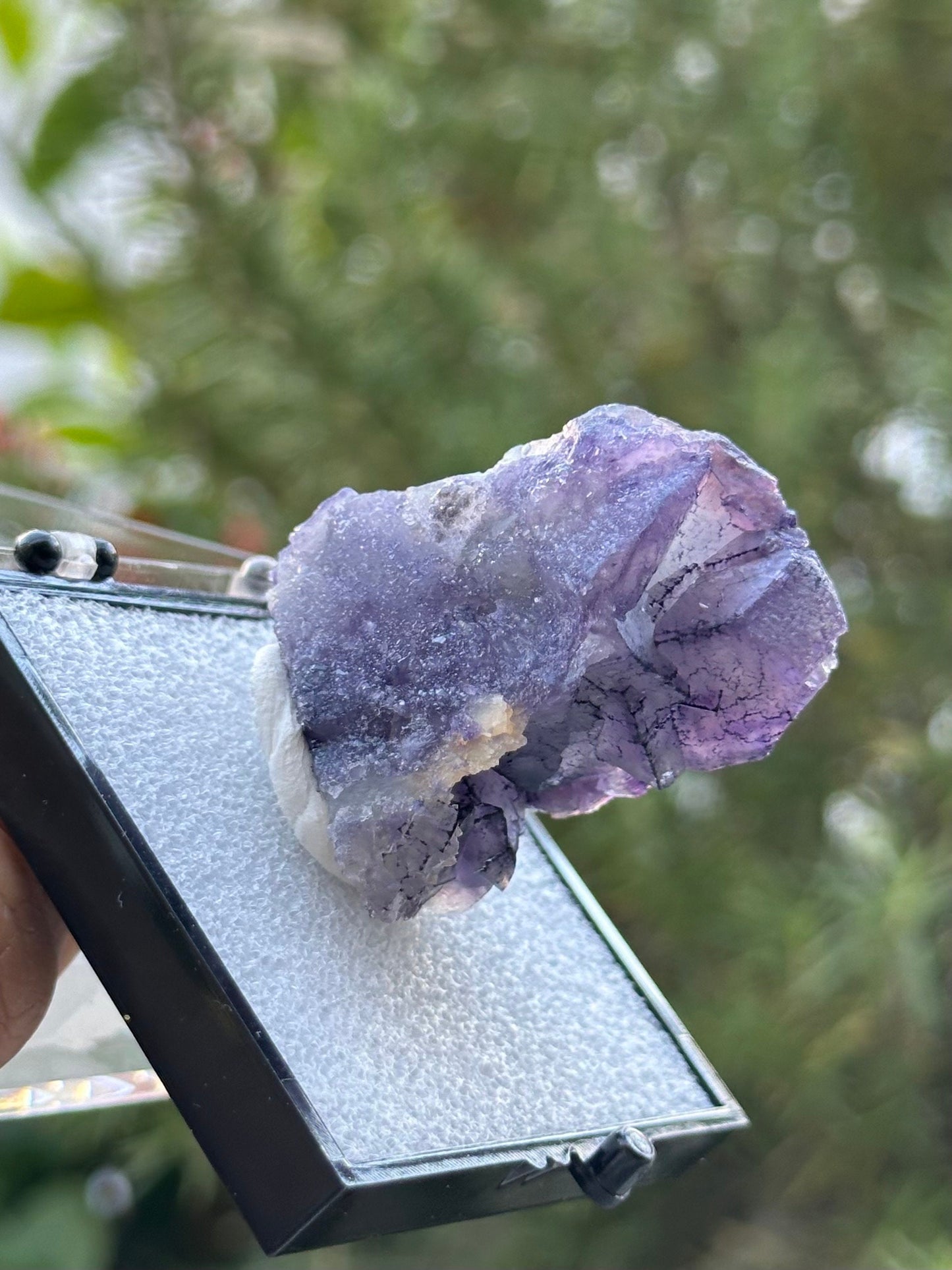 QR Code Fluorite from the Quinlong Mine