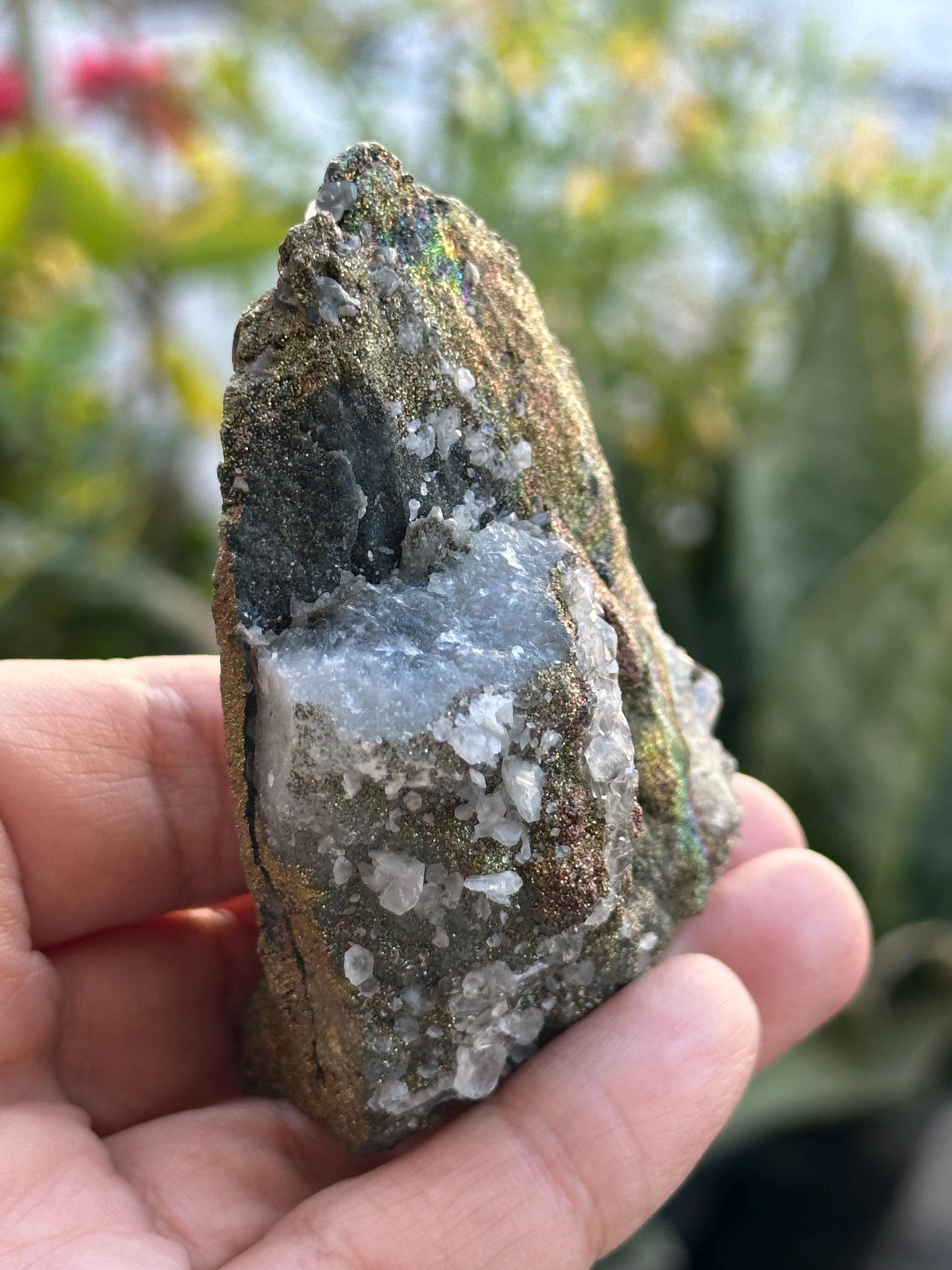 Pyrolusite Marcasite in Quartz