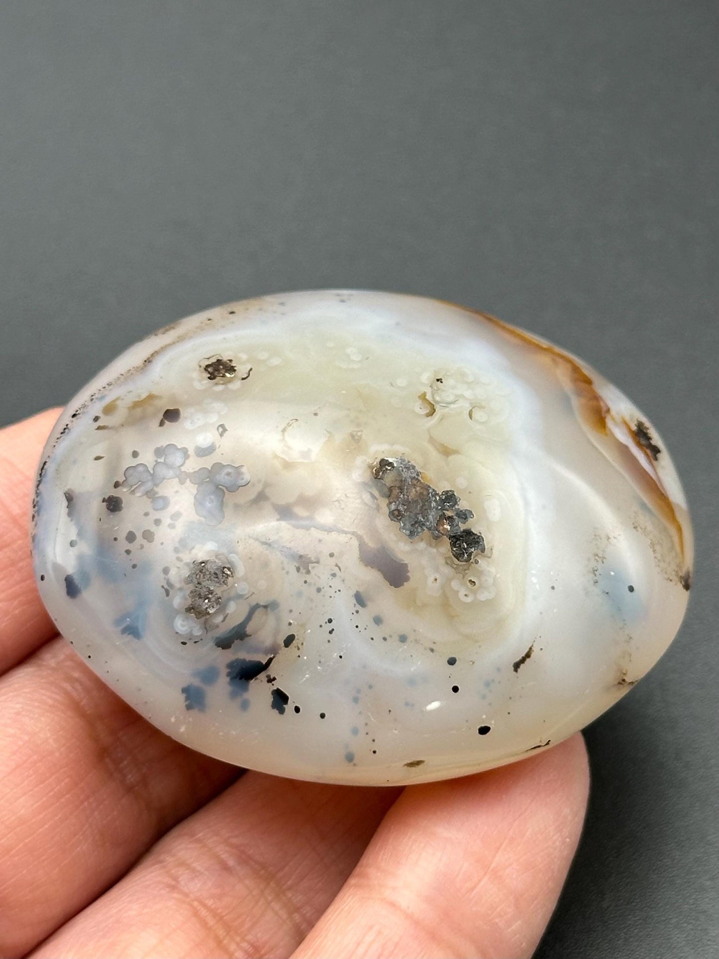 Small Dendritic Agate Palm Stone from Madagascar