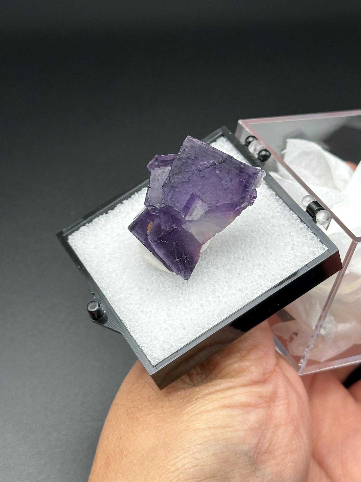 QR Code Fluorite from the Quinlong Mine, Guizhou, China