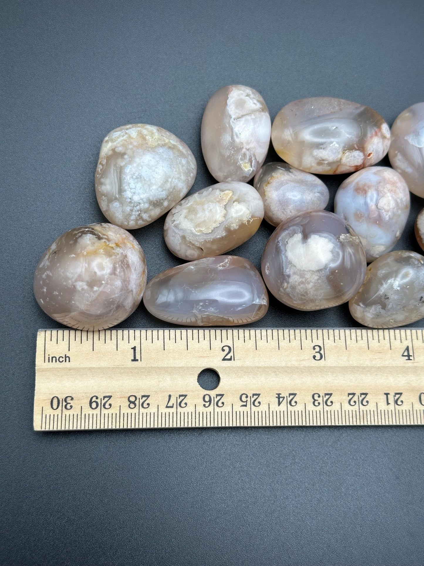 One (1) Flower Agate Tumble
