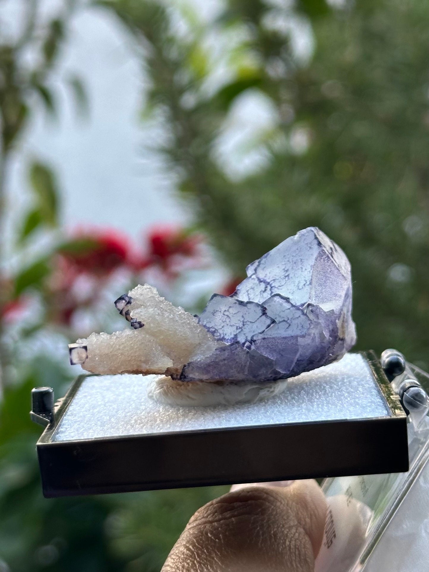 QR Code Fluorite with Quartz from the Quinlong Mine
