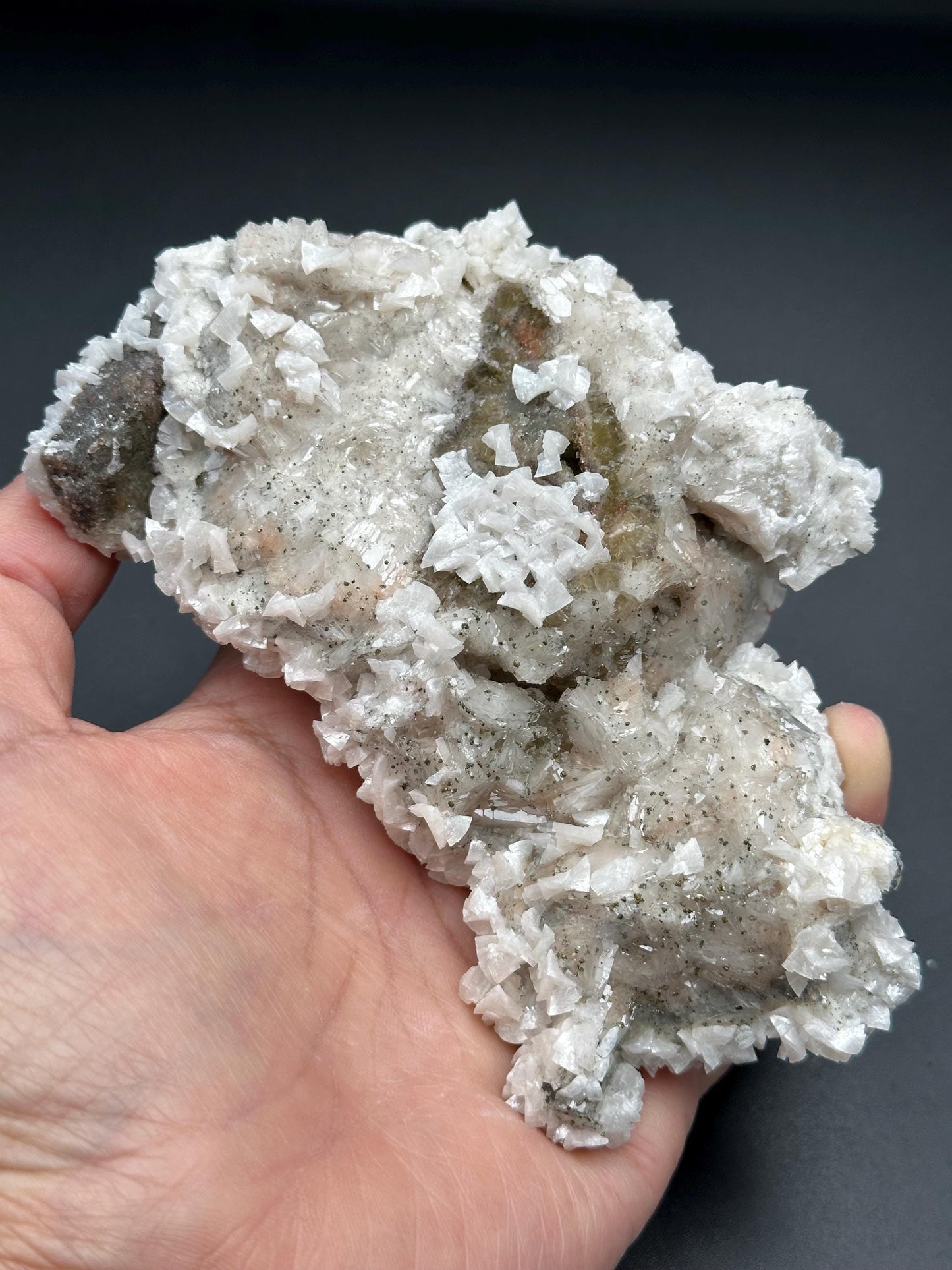 Fluorite, Calcite, and Pyrite Specimen from the Moscona Mine, Asturias, Spain