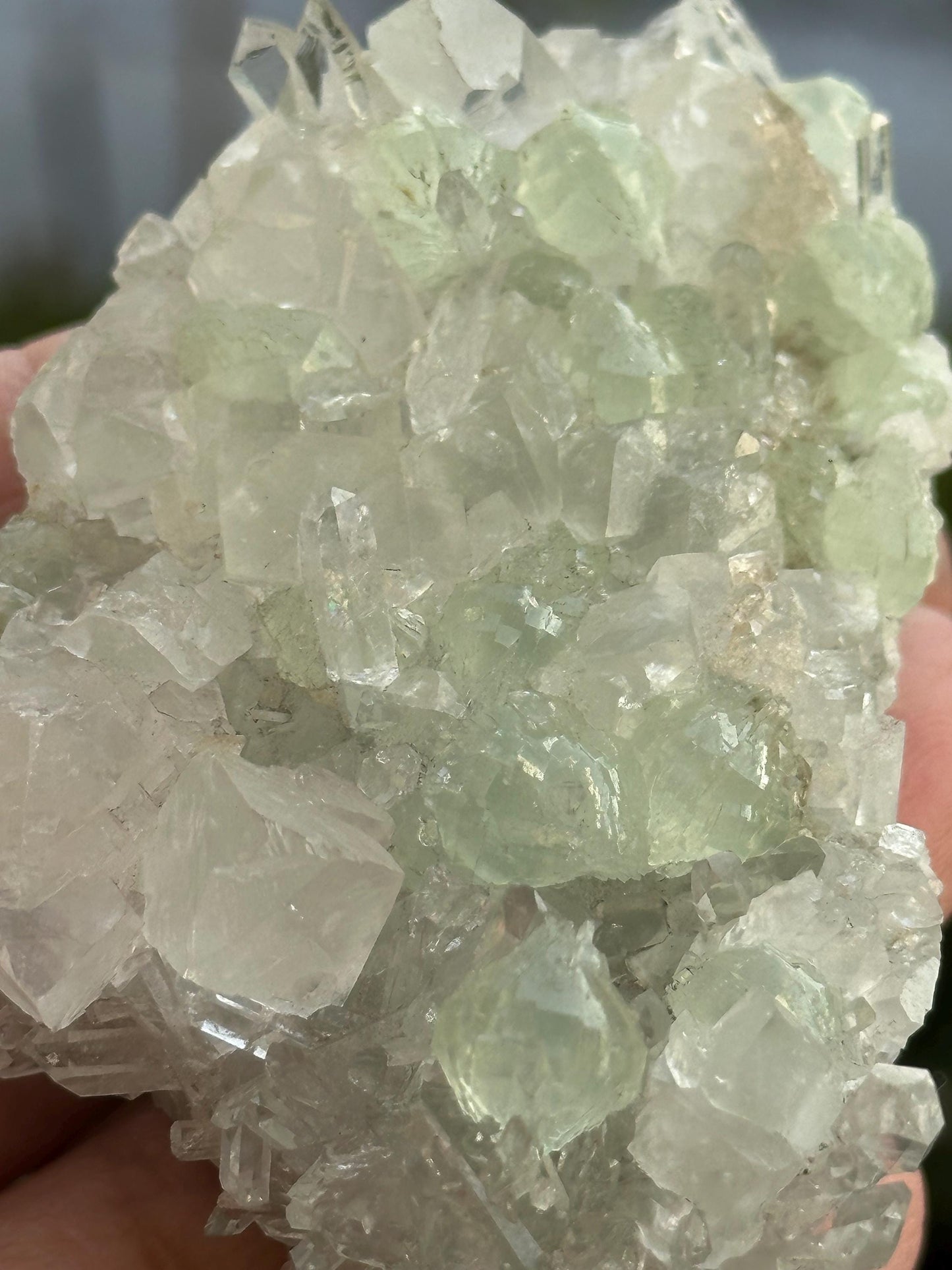 Prehnite, Calcite, and Quartz from the Goboboseb Mountains in the Erongo Region of Namibia