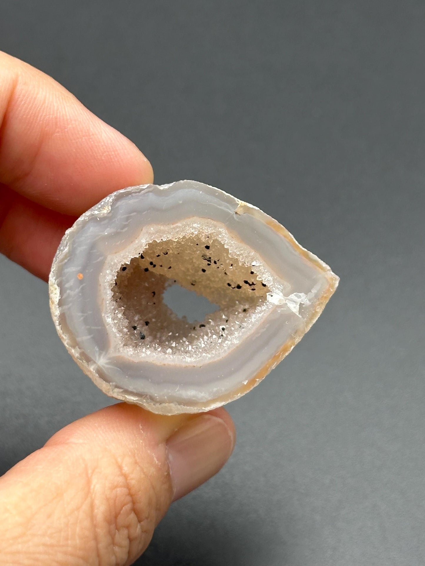 Druzy Agate Geode with Portal from Brazil