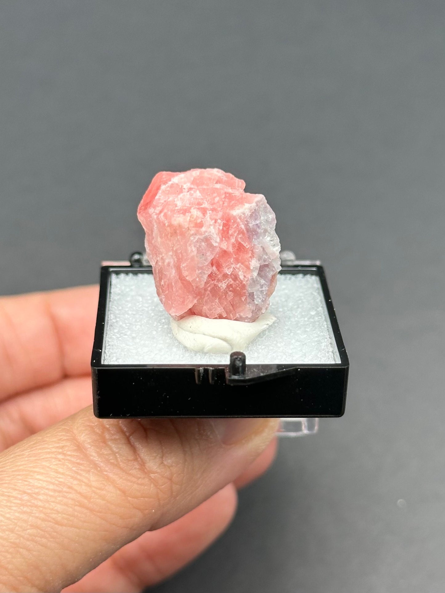 Rhodochrosite Specimen in a small perky box from Wutong Mine