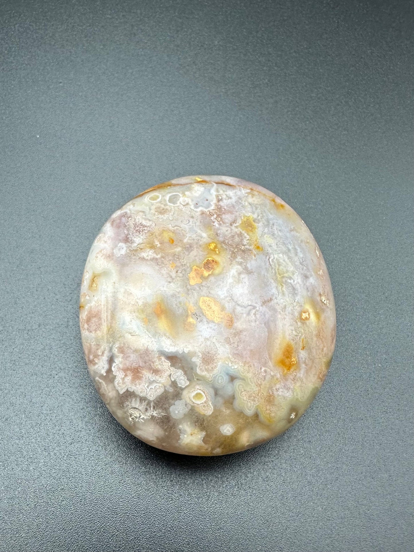 Flower Agate Palm Stone
