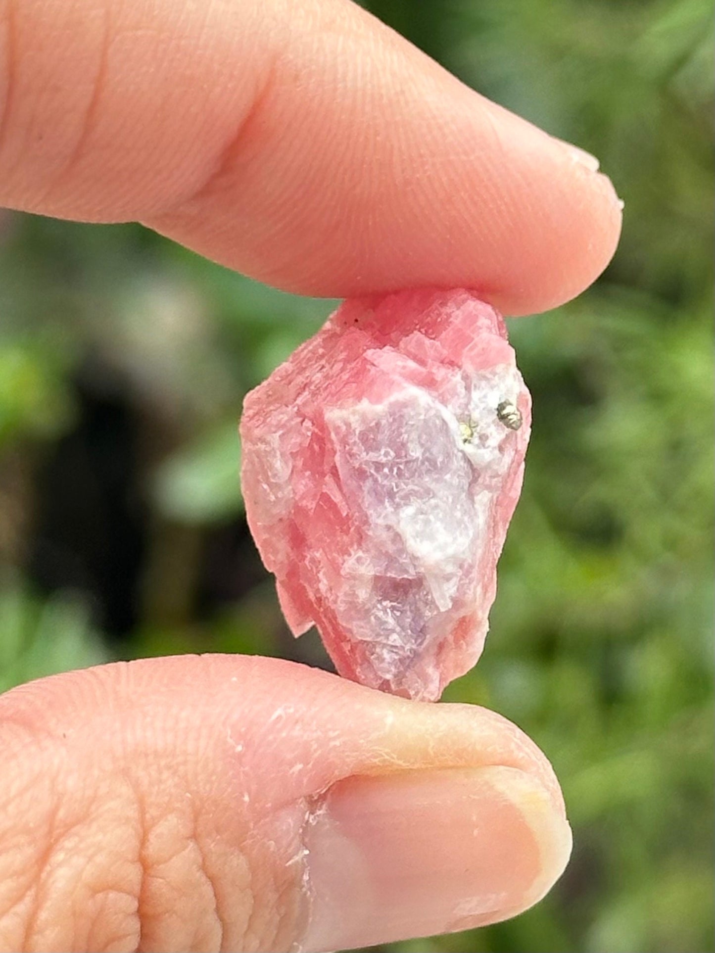 Rhodochrosite Specimen in a small perky box from Wutong Mine