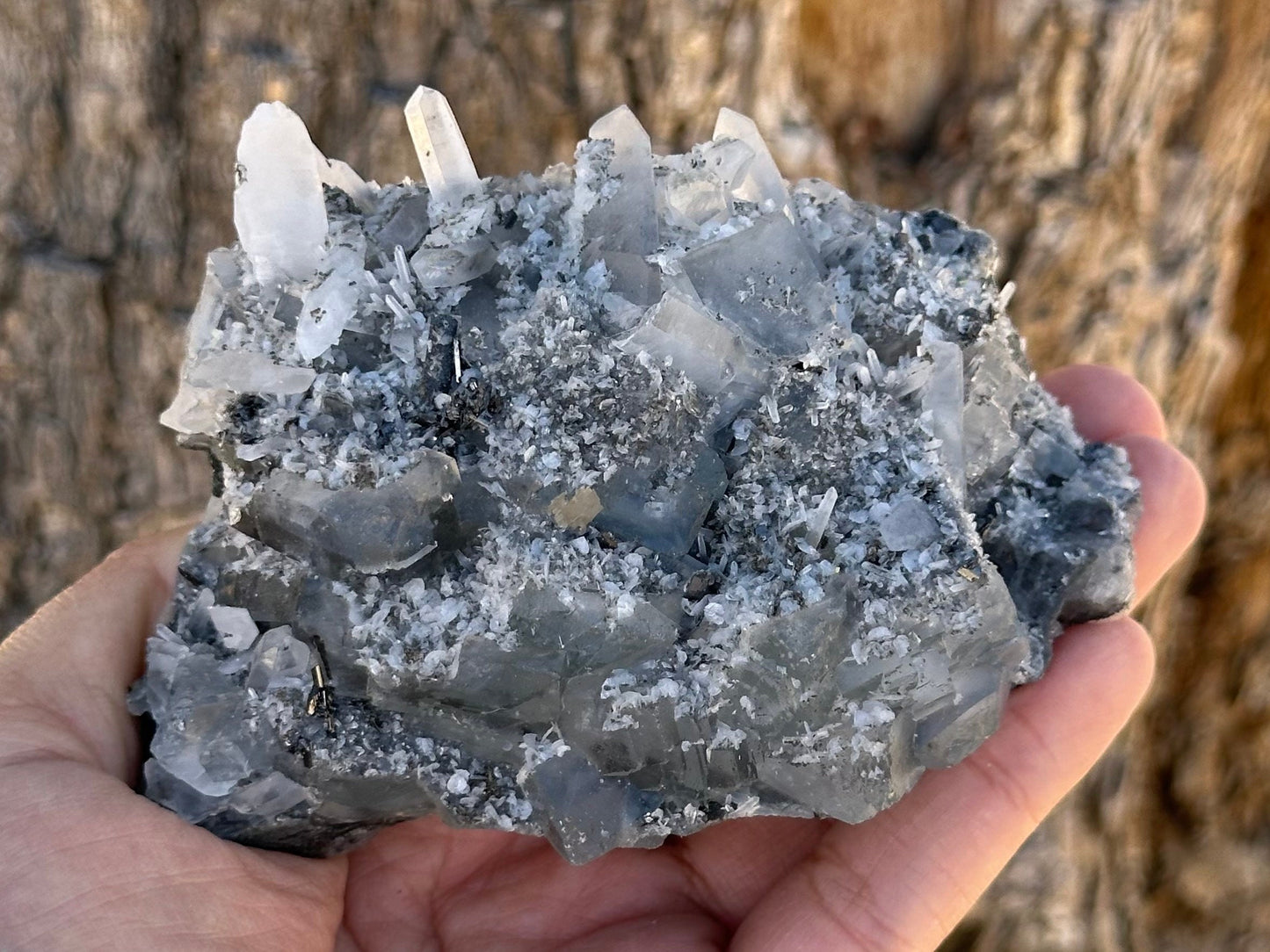 Fluorite with Quartz from the Yindu Mine, Inner Mongolia, China