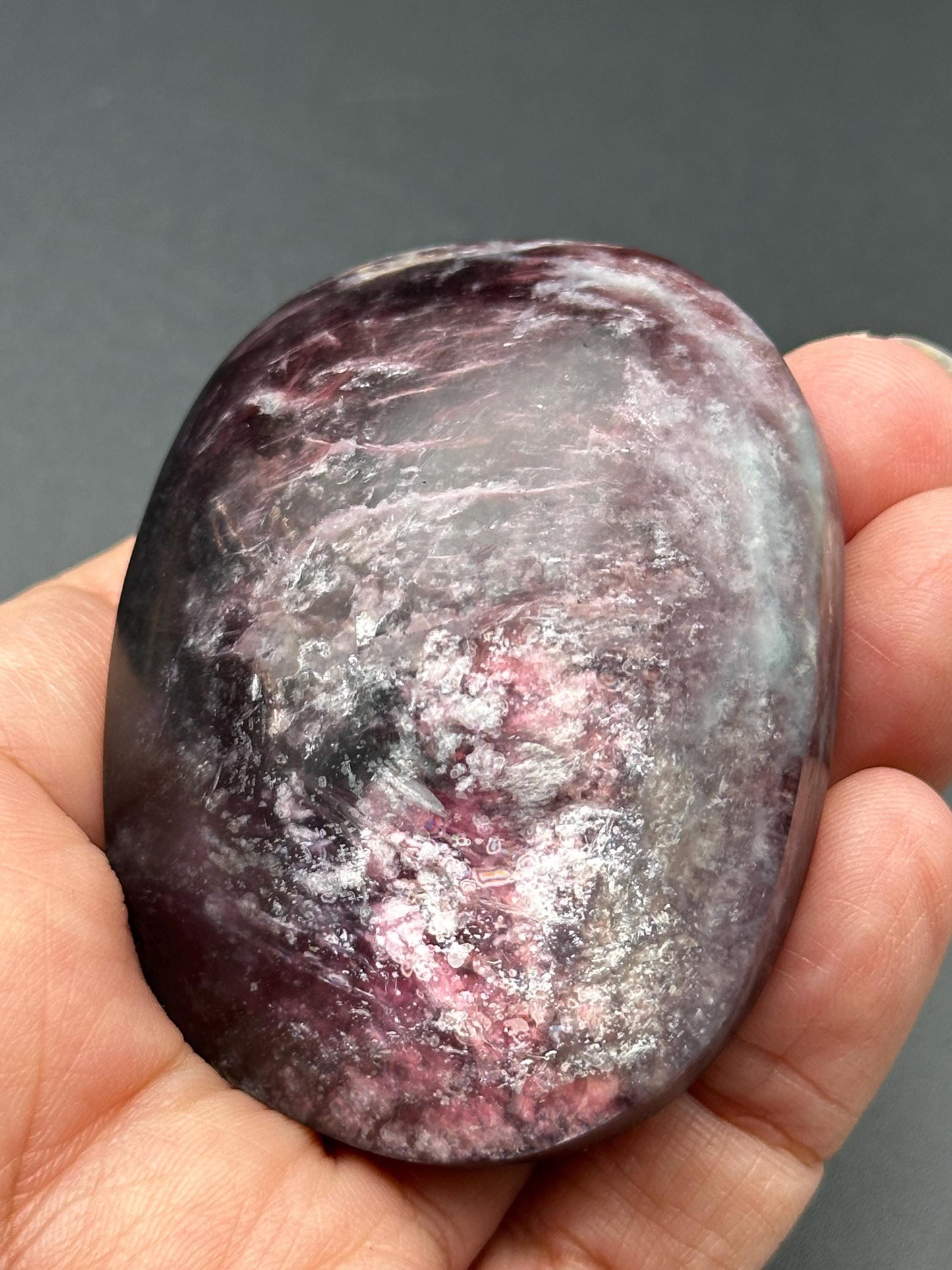 Lepidolite Palm Stone