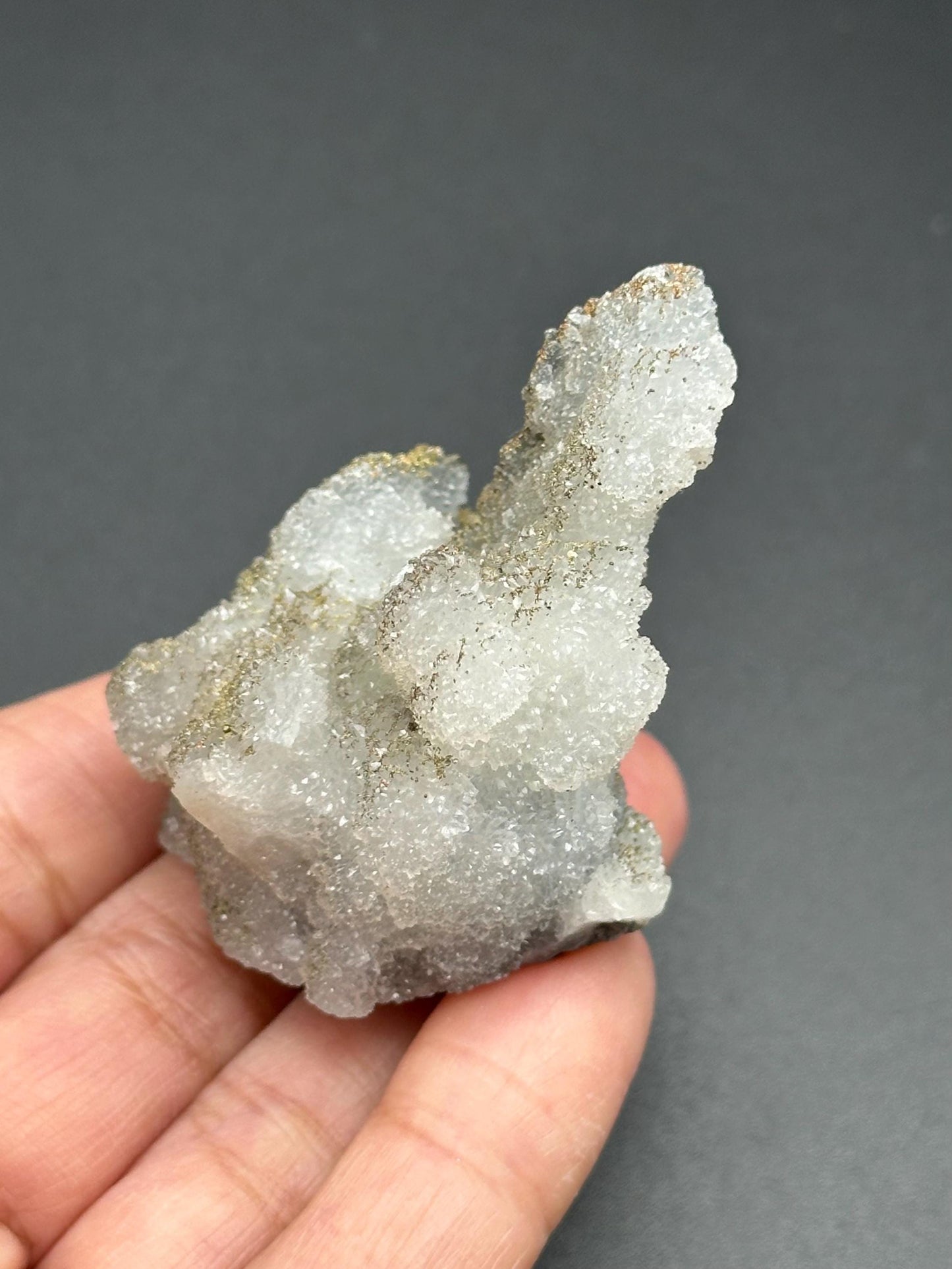 Pyrolusite Marcasite in Quartz from Zhejiang, China
