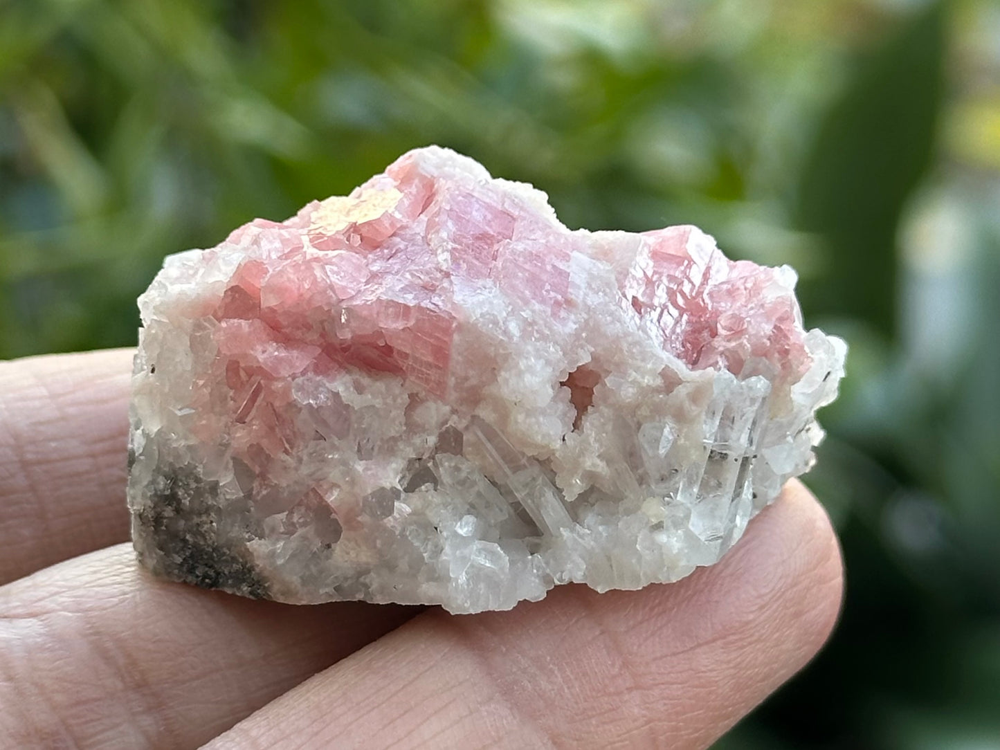 Rhodochrosite with Quartz on Matrix