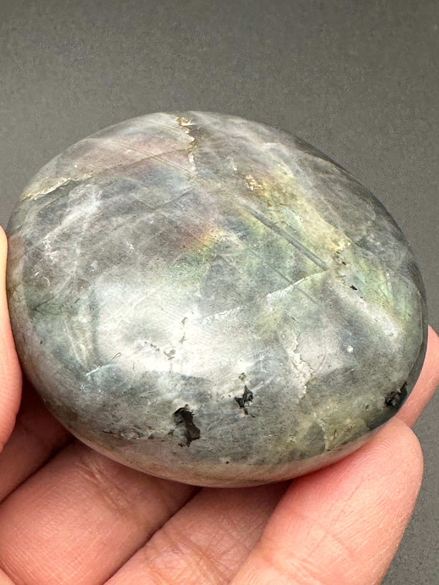 Labradorite Palm Stone from Madagascar