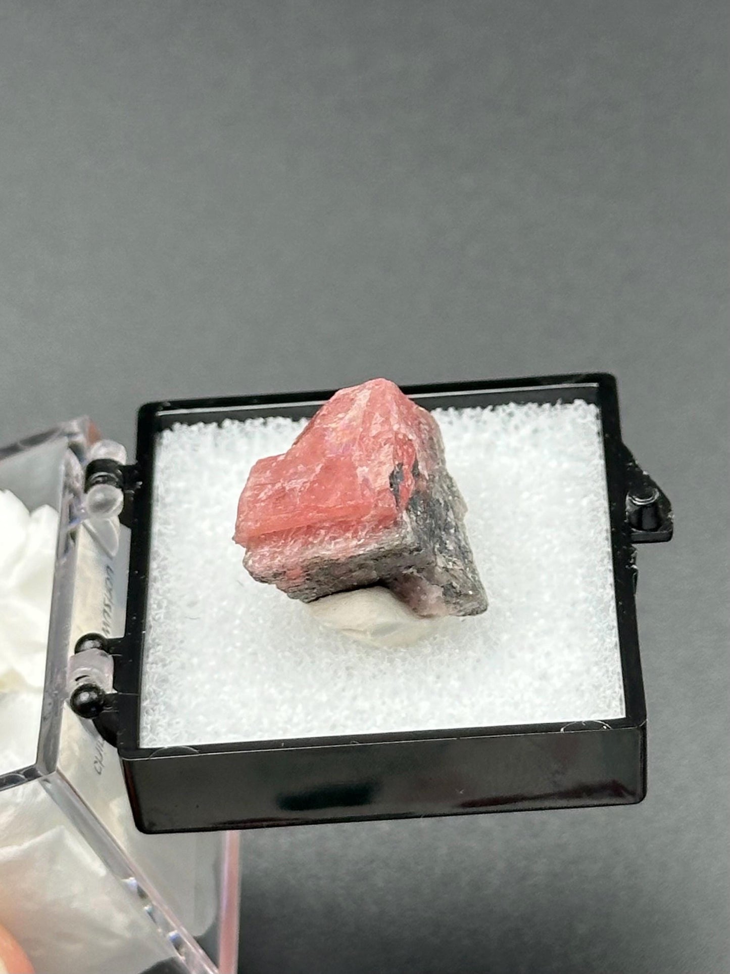 Rhodochrosite on Matrix Specimen in a perky box from Guangxi Wuzhou, China