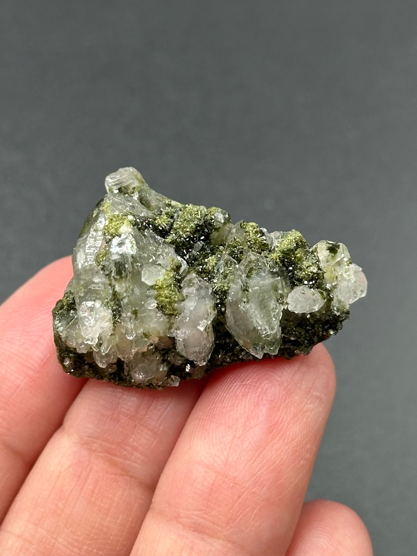 Small Epidote and Quartz from Hakkari Province, Turkey