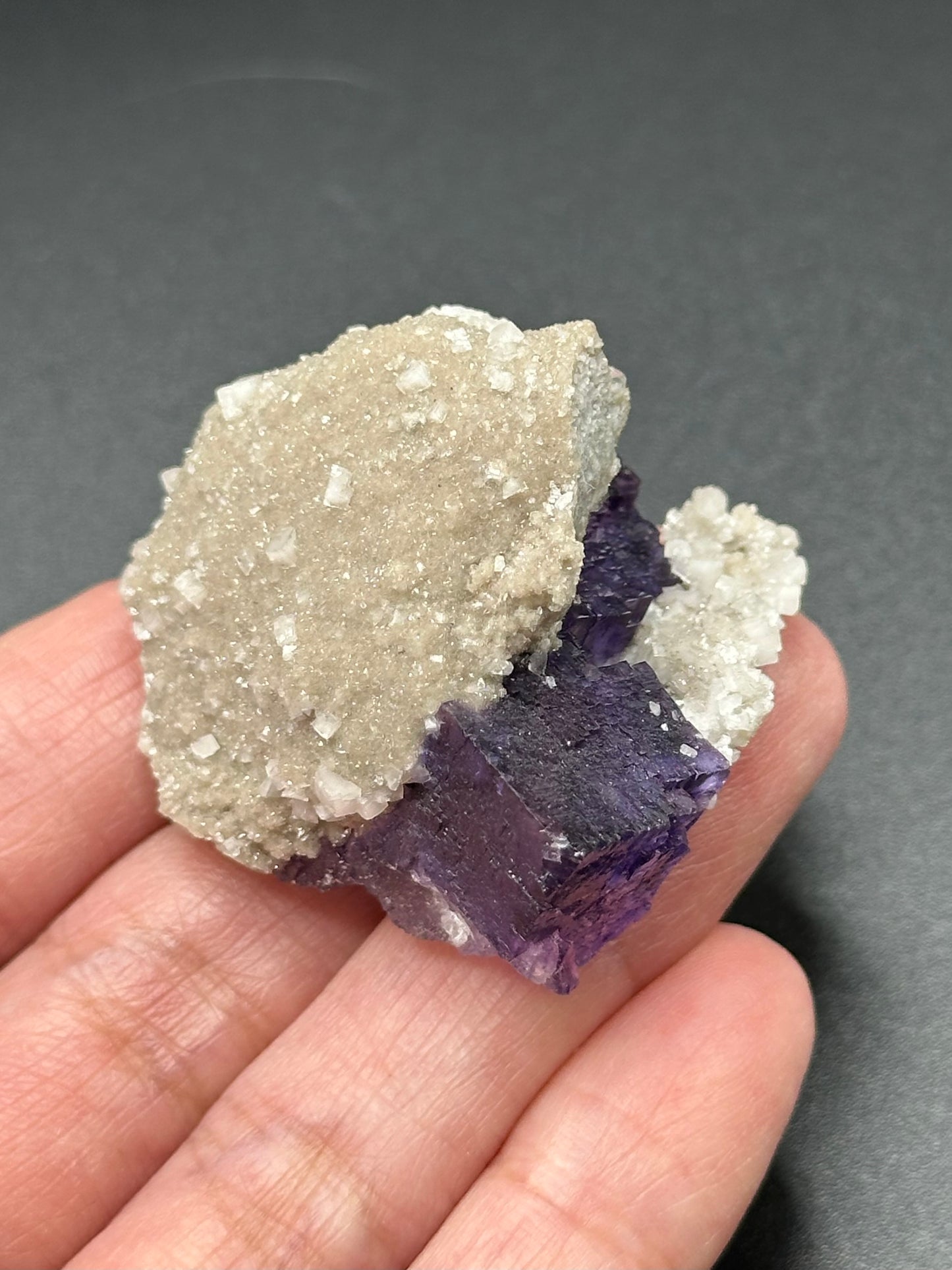 Fluorite with Dolomite and Quartz from the Elmwood Mine