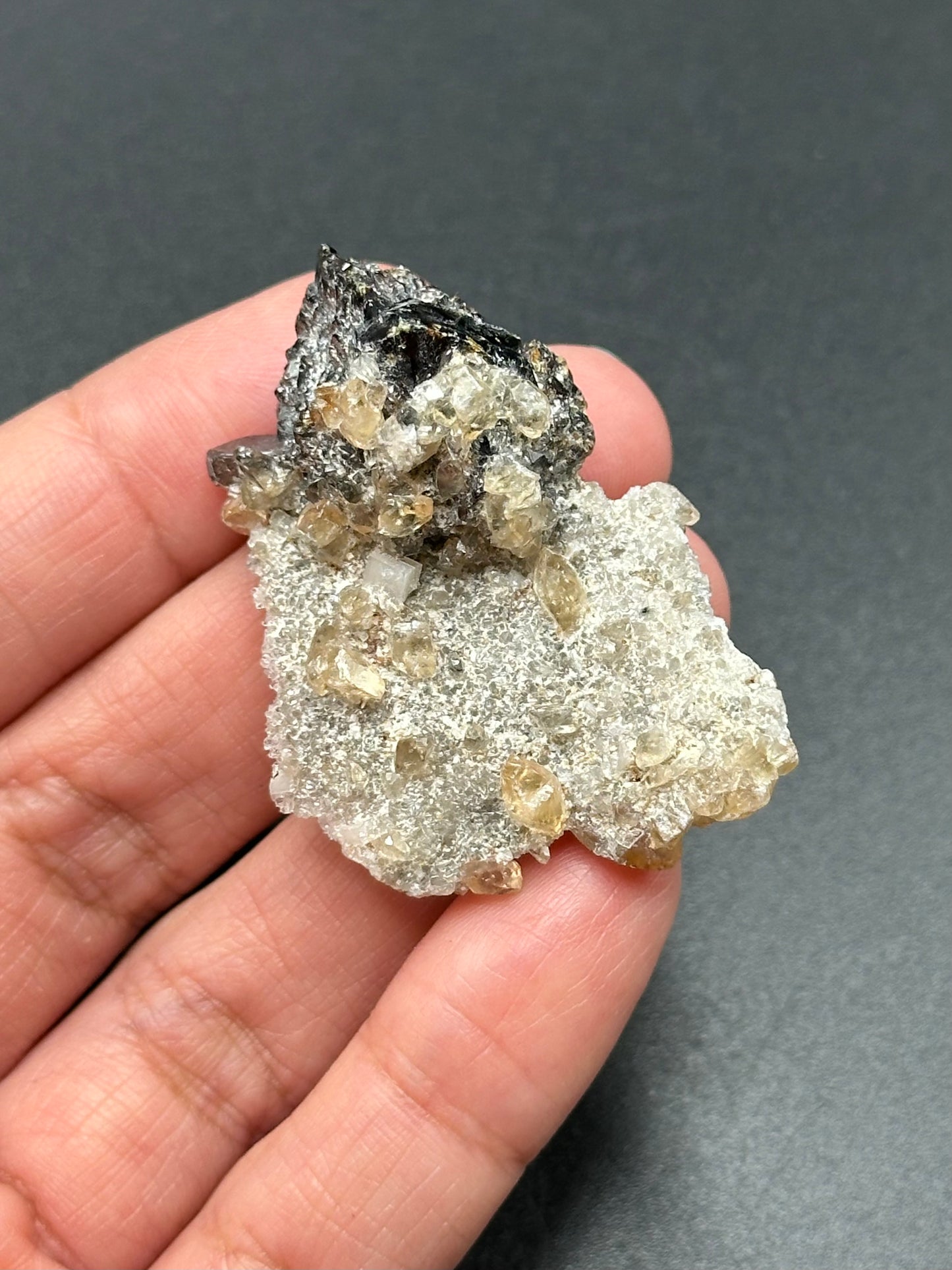 Dolomite, Sphalerite, and Calcite from the Elmwood Mine in Carthage, Tennessee