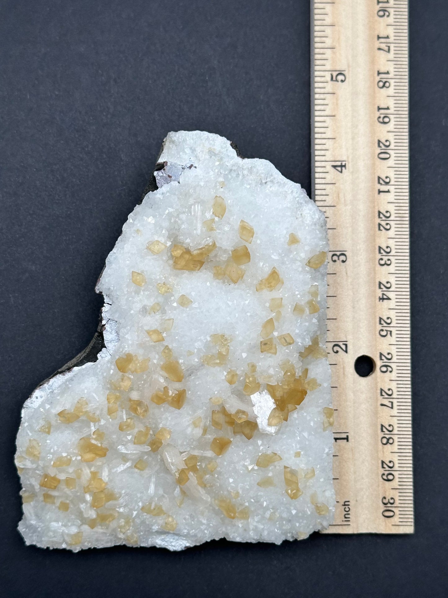 Calcite and Stilbite on MM, micro-mineralized, Quartz from Nasik, India