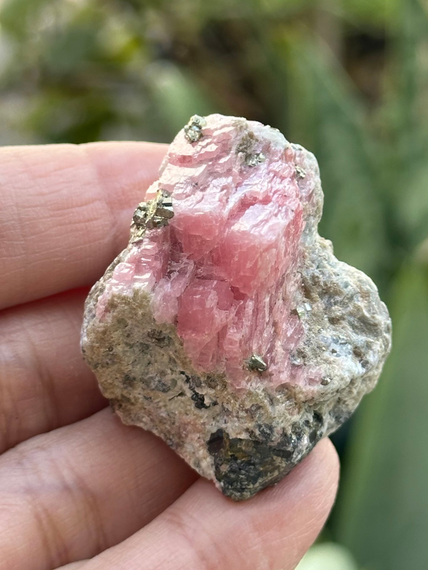 Rhodochrosite and Pyrite on Matrix from the Wutong Mine, Guangxi, China